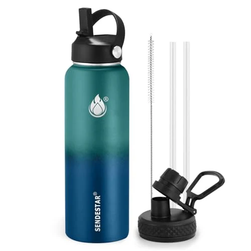 Crafted Insulated Water Bottle 32 oz with Straw Clean