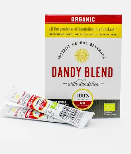 Prestigious 20 Organic Individual Servings of Organic Dandy Blend Instant Herbal Beverage Powder with Dandelion 2 Ounce Modern
