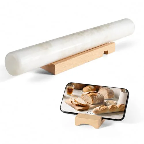 Artisan Natural Marble Rolling Pin for Baking Recyclable