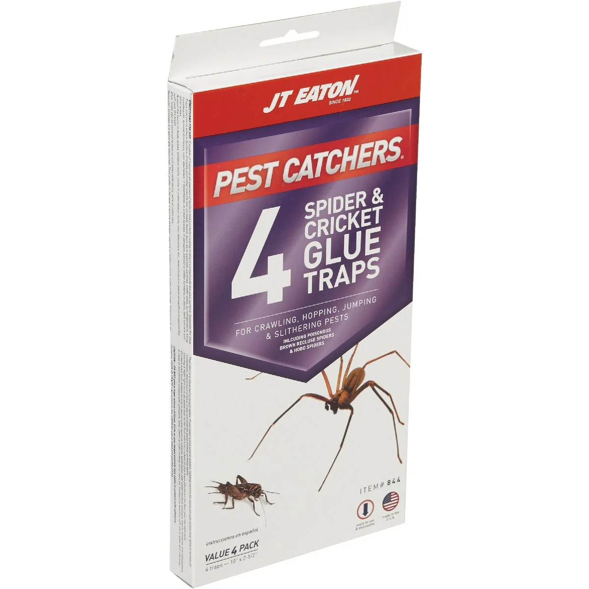 Comfortable JT Eaton Pest Catchers Indoor Glue Cricket Spider Trap 4-Pack Verified