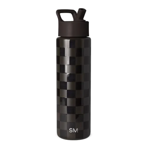 Elegant Insulated Water Bottle with Straw Modern