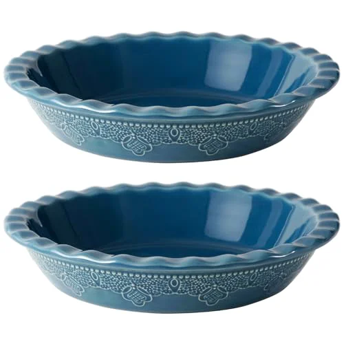 Crafted Pie Pan 9 Inch Ceramic Pie Dish 2 Count Trusted