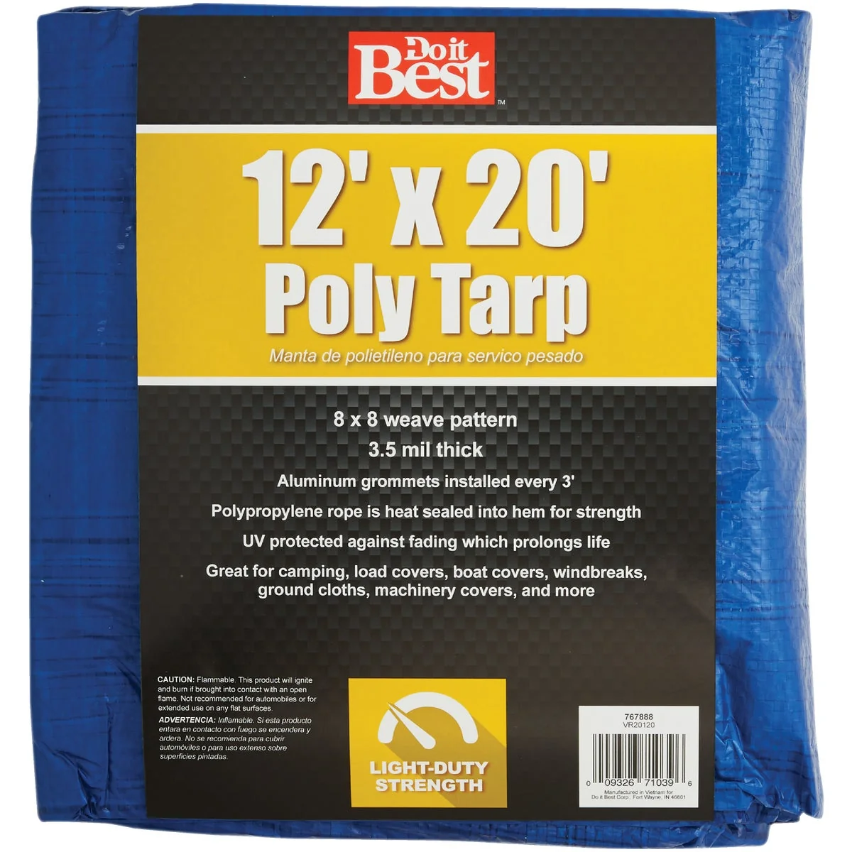 Top-Quality Do it Blue Woven 12 Ft. x 20 Ft. General Purpose Tarp Excellent