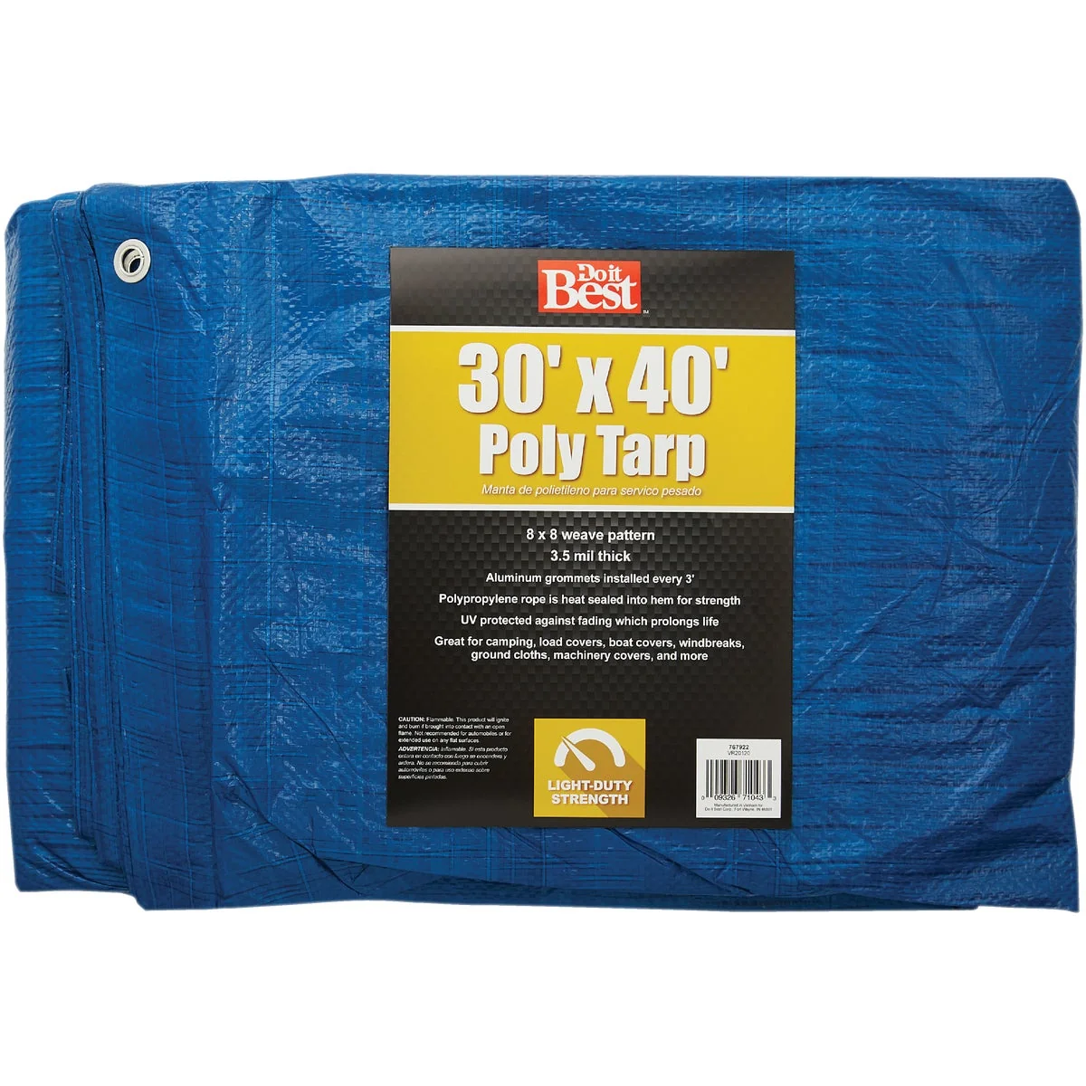 Contemporary Do it Blue Woven 30 Ft. x 40 Ft. General Purpose Tarp Fine Crafted