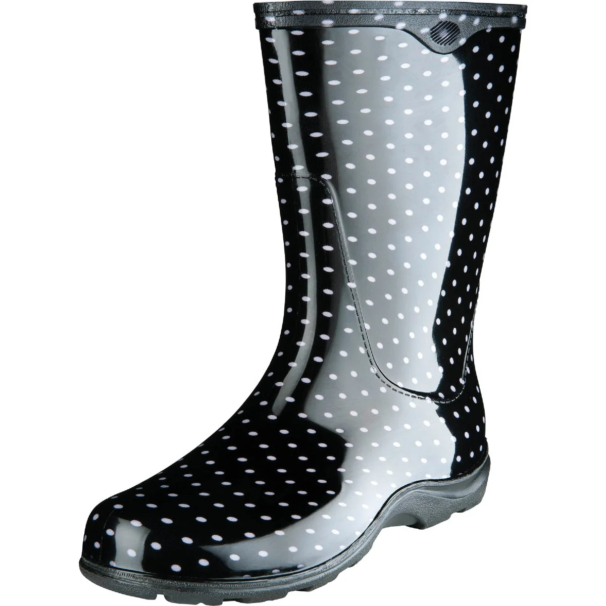 High-Quality Sloggers Women's Size 9 Black w White Polka Dots Rain Garden Rubber Boot User-Friendly