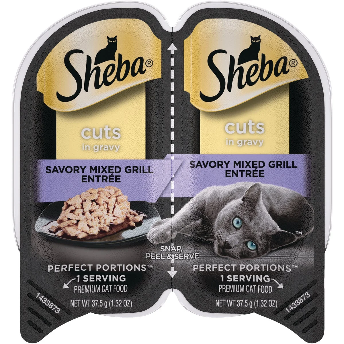 Fine Sheba Portions Cuts in Gravy 2.6 Oz. Savory Mixed Grill Adult Wet Cat Food Responsible