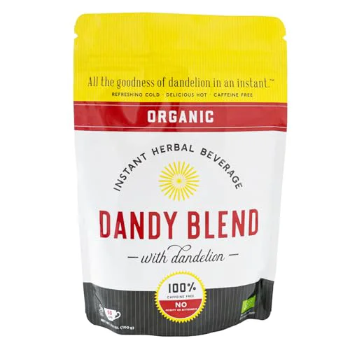 Reusable 50 Cup Bag of Organic Dandy Blend Instant Herbal Beverage with Dandelion 3.5 Ounce Premium Material