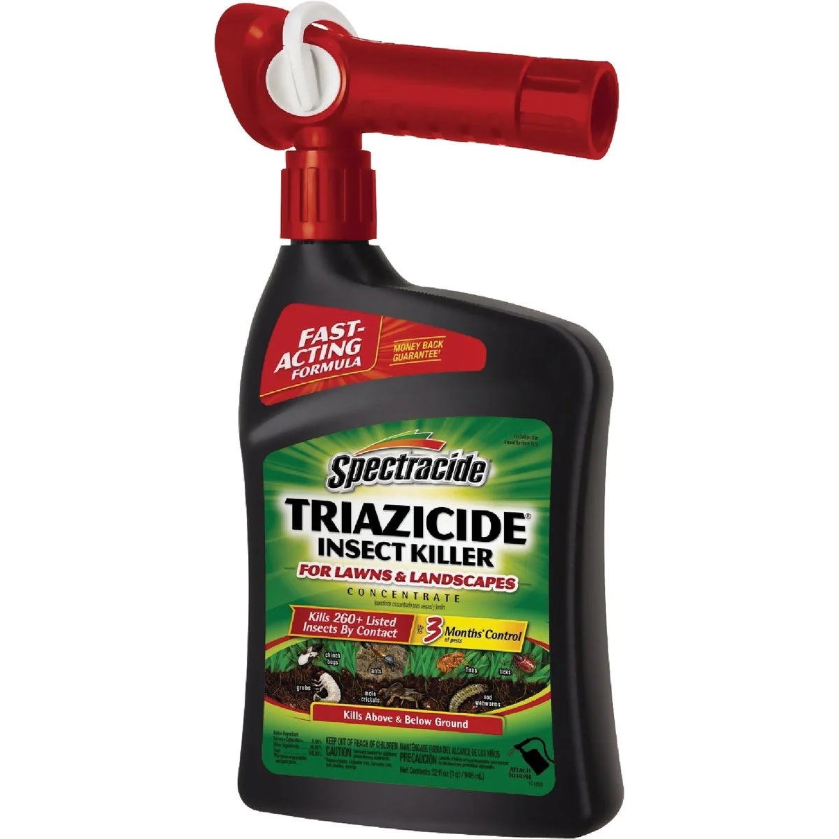 Original Design Spectracide Triazicide 32 Oz. Ready To Spray Hose End Insect Killer For Lawns Landscapes Detailed