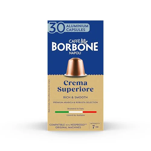 Official Crema Superiore Aluminum Capsules Compatible with Nespresso Machines 30 Count Crafted
