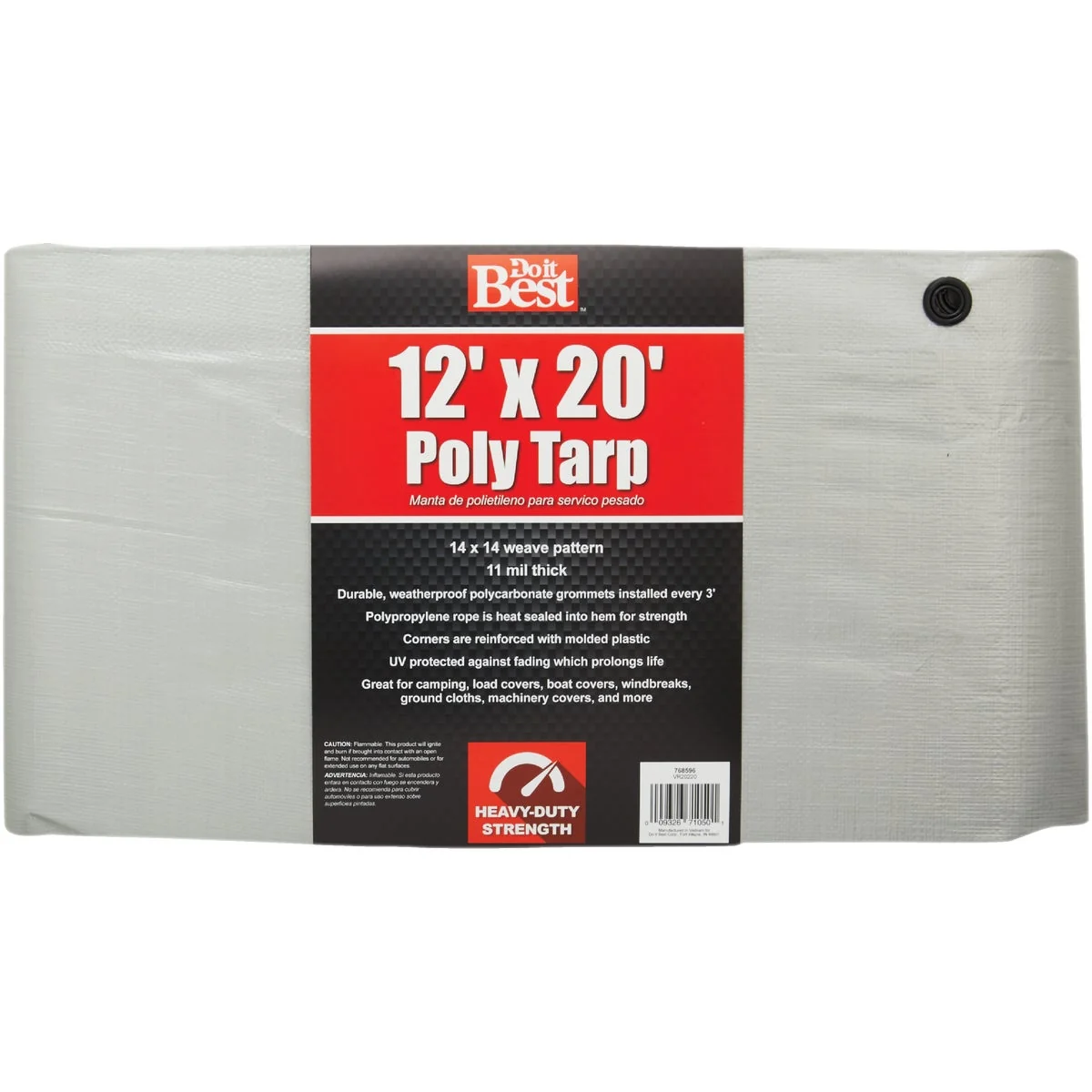 High-Quality Do it Silver Woven 12 Ft. x 20 Ft. Heavy Duty Poly Tarp Unique