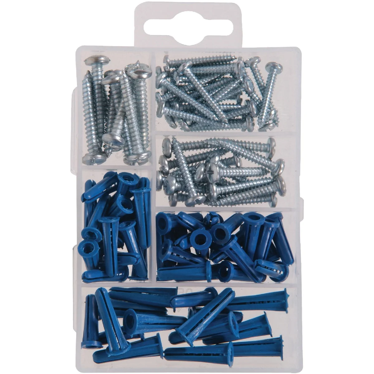 Authentic Hillman The Fastener Center Screw and Anchor Fastener Assortment Kit 100 Pcs. Recyclable