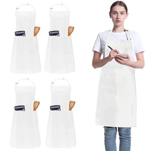 Next-Generation 4 Pack Chef Apron 4 Count Minimalist