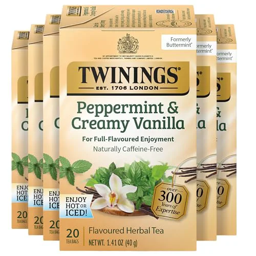 Pure Peppermint Creamy Vanilla Herbal Tea Bags 120 Count Outstanding