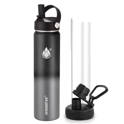 Elegant Insulated Water Bottle 24 oz with Straw First-Class