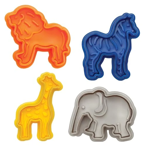 Lightweight Animal Cracker Cookie Cutters 4 Count Premium