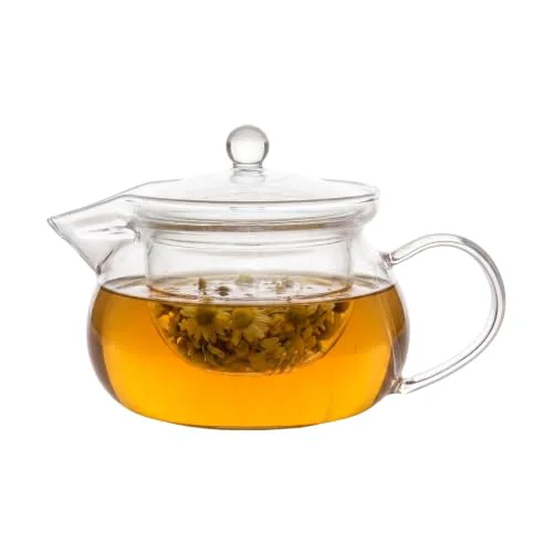 Sophisticated 17 oz Round Professional Glass Teapot Effective