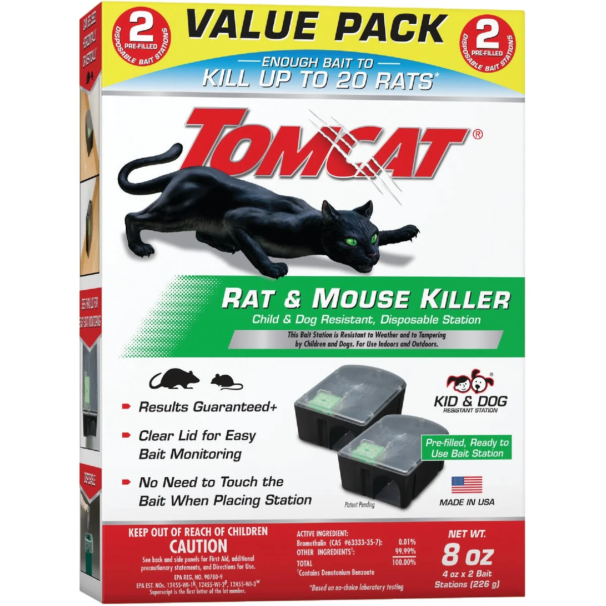 Verified Tomcat Disposable Rat Mouse Bait Station 2-Pack Original