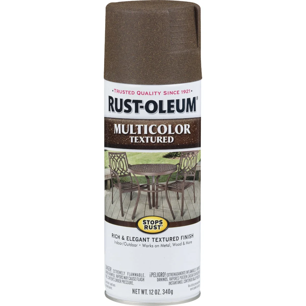 Safe Rust-Oleum Stops Rust MultiColor 12 Oz. Textured Spray Paint Autumn Brown Effective