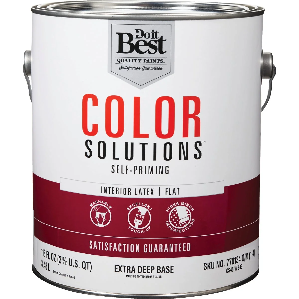 Outstanding Do it Color Solutions Latex Self-Priming Flat Interior Wall Paint Extra Deep Base 1 Gal. Clean