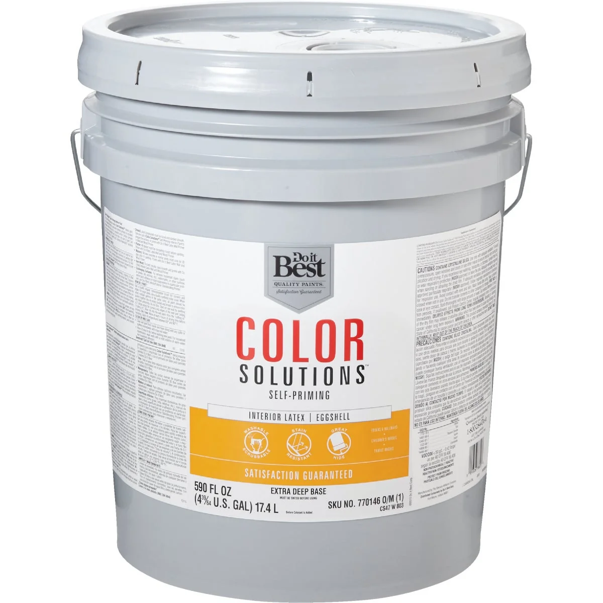 Unique Do it Color Solutions Latex Self-Priming Eggshell Interior Wall Paint Extra Deep Base 5 Gal. Exclusive