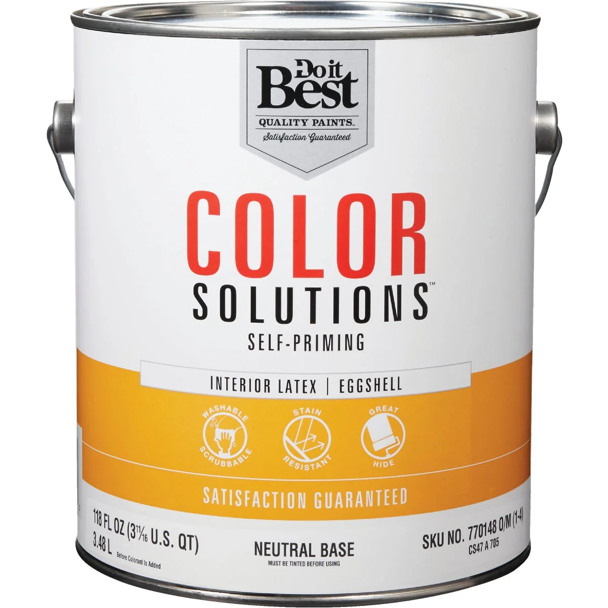 Elite Do it Color Solutions Latex Self-Priming Eggshell Interior Wall Paint Neutral Base 1 Gal. Outstanding