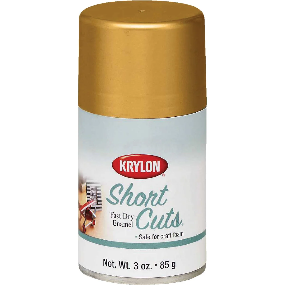 First-Class Krylon Short Cuts 3 Oz. High-Gloss Enamel Spray Paint Gold Leaf Superior