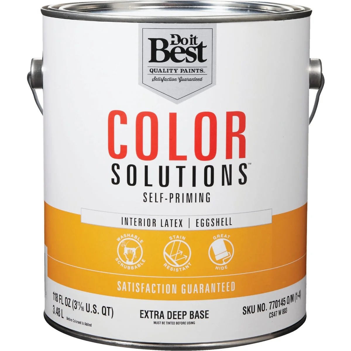 Verified Do it Color Solutions Latex Self-Priming Eggshell Interior Wall Paint Extra Deep Base 1 Gal. Authentic