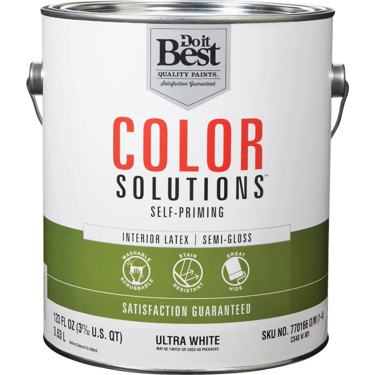 Soft Do it Color Solutions Latex Self-Priming Semi-Gloss Interior Wall Paint Ultra White 1 Gal. Fine Crafted