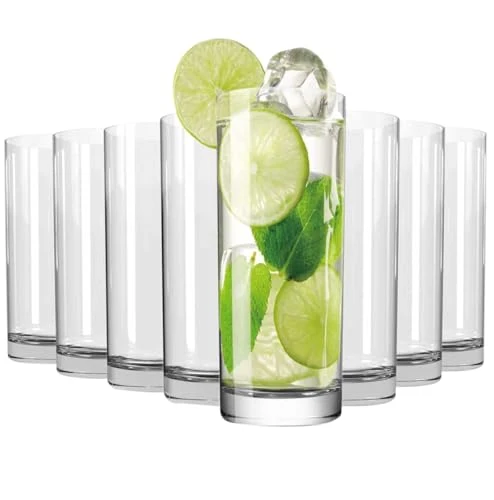 Elite Drinking Glasses Set of 8 8 Count Durable