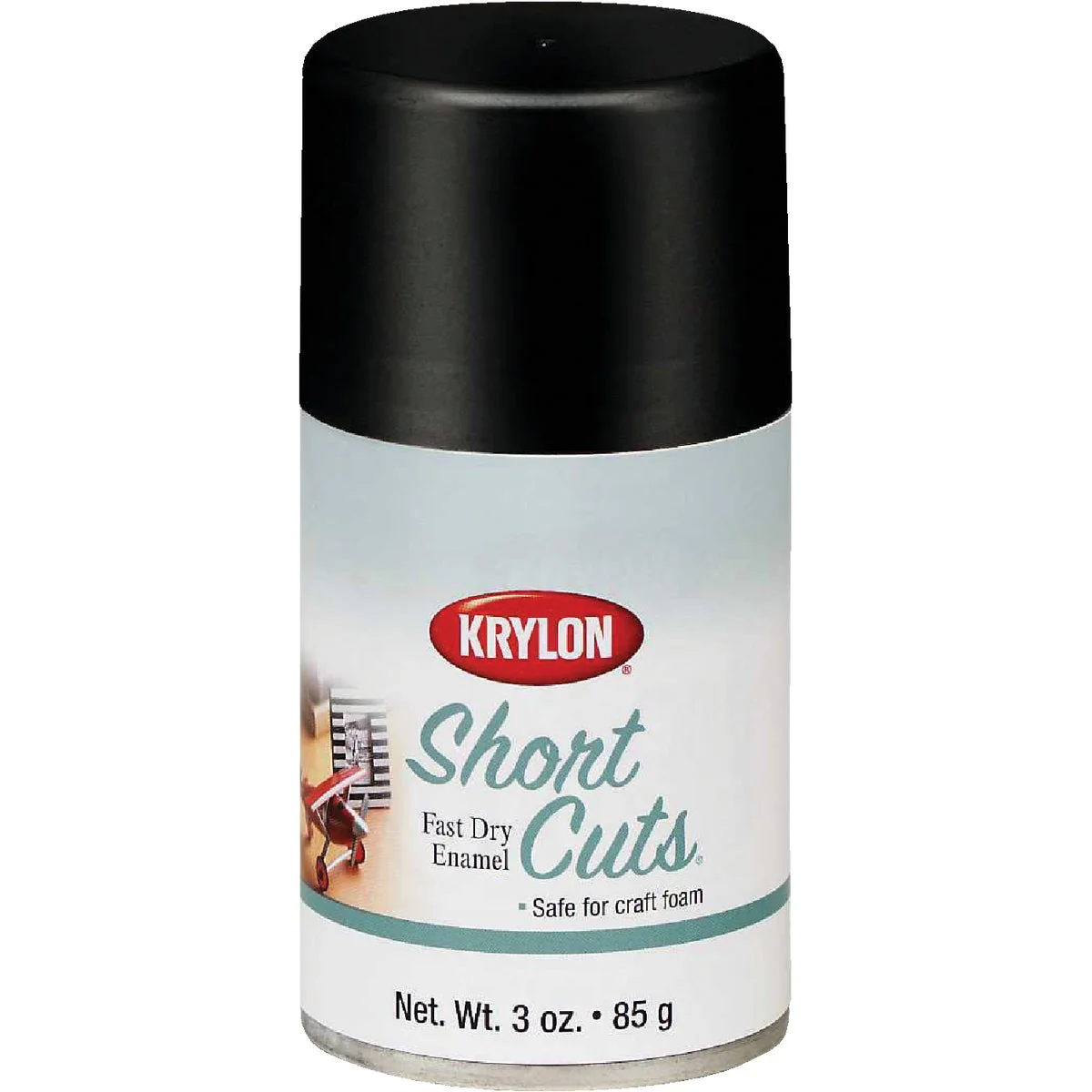 Lightweight Krylon Short Cuts 3 Oz. High-Gloss Enamel Spray Paint Black High-Quality