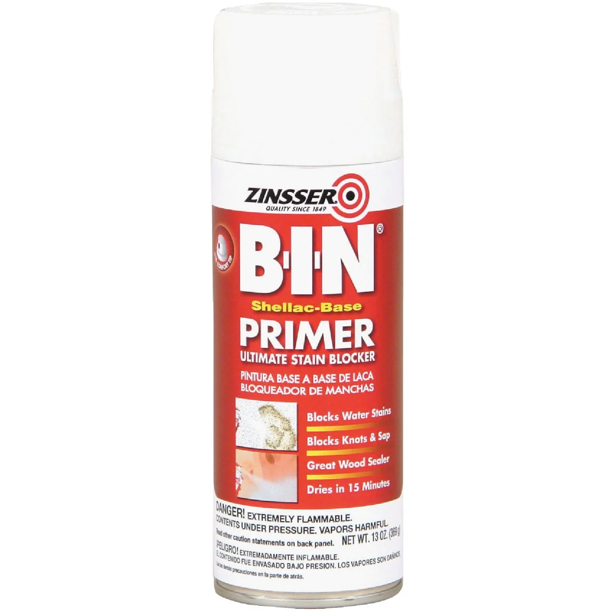 Next-Generation Zinsser B-I-N 13 Oz. Shellac-Base Primer Spray White Fast