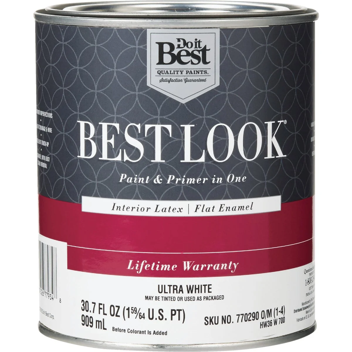 Efficient Look Latex Paint Primer In One Flat Enamel Interior Wall Paint Ultra White 1 Qt. Trusted