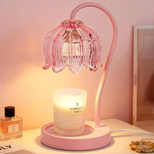 Detailed Flower Candle Warmer Lamp with Timer Lightweight