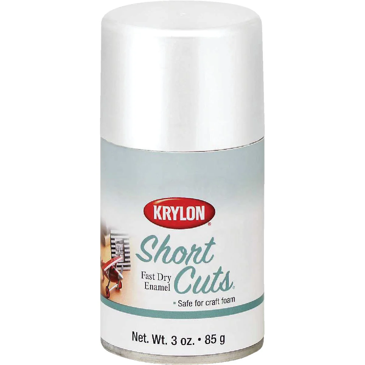 Original Design Krylon Short Cuts 3 Oz. High-Gloss Enamel Spray Paint White Functional
