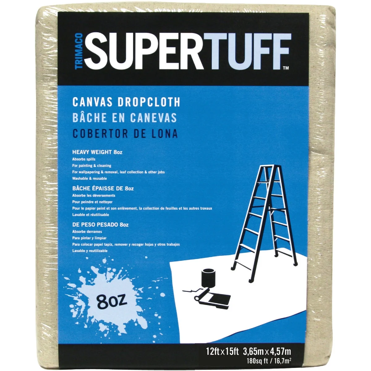 Artisan Trimaco SuperTuff Canvas 12 Ft. x 15 Ft. 8 Oz. Drop Cloth High-Performance