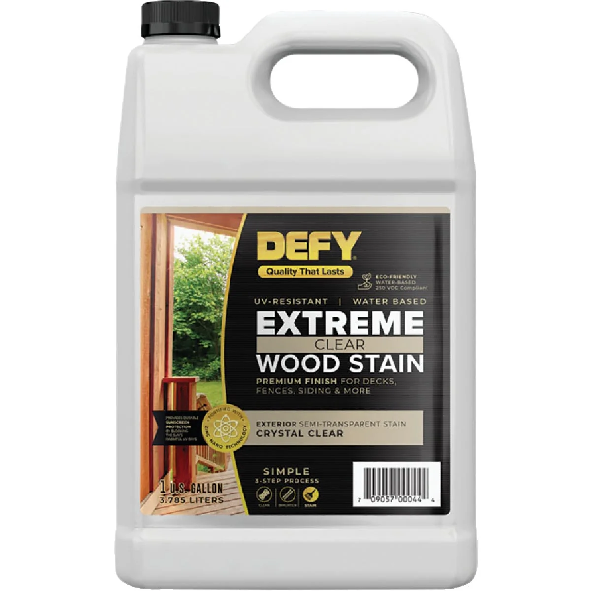 Fashionable DEFY Extreme Transparent Exterior Wood Stain Crystal Clear 1 Gal. Bottle Sustainable