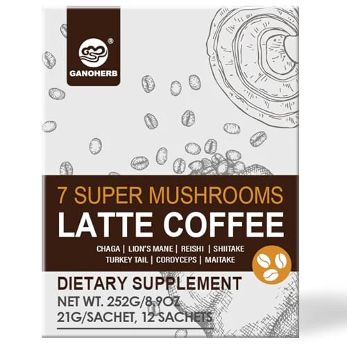 Convenient 7 in 1 Mushroom Coffee Mix 7.4 Ounce Consistent