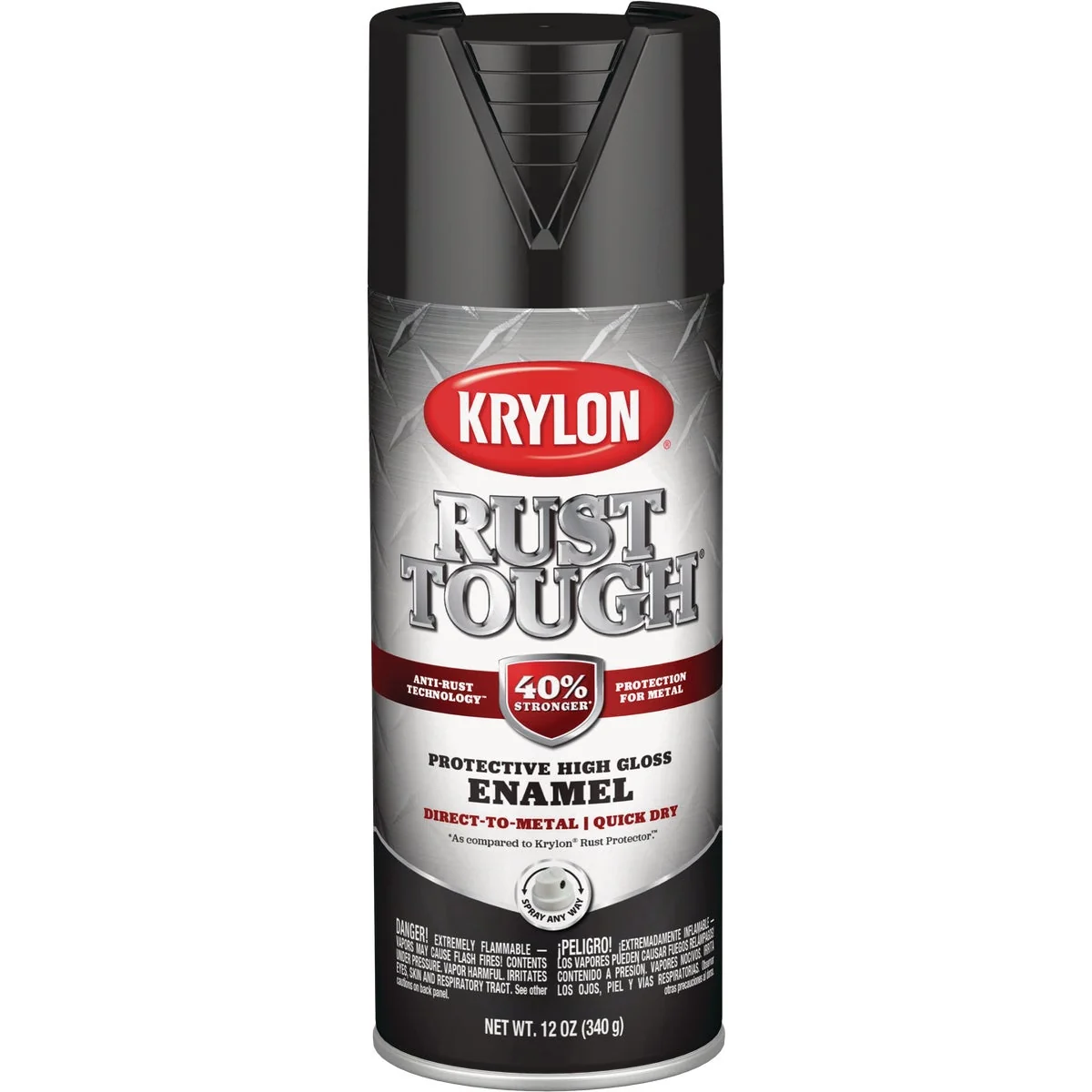 Advanced Krylon Rust Protector 12 Oz. Gloss Alkyd Enamel Spray Paint Black Outstanding