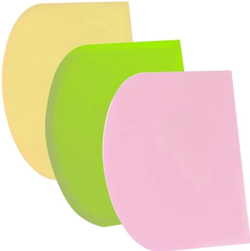 Premium Dough Scraper Bench Scraper 3 Count Natural