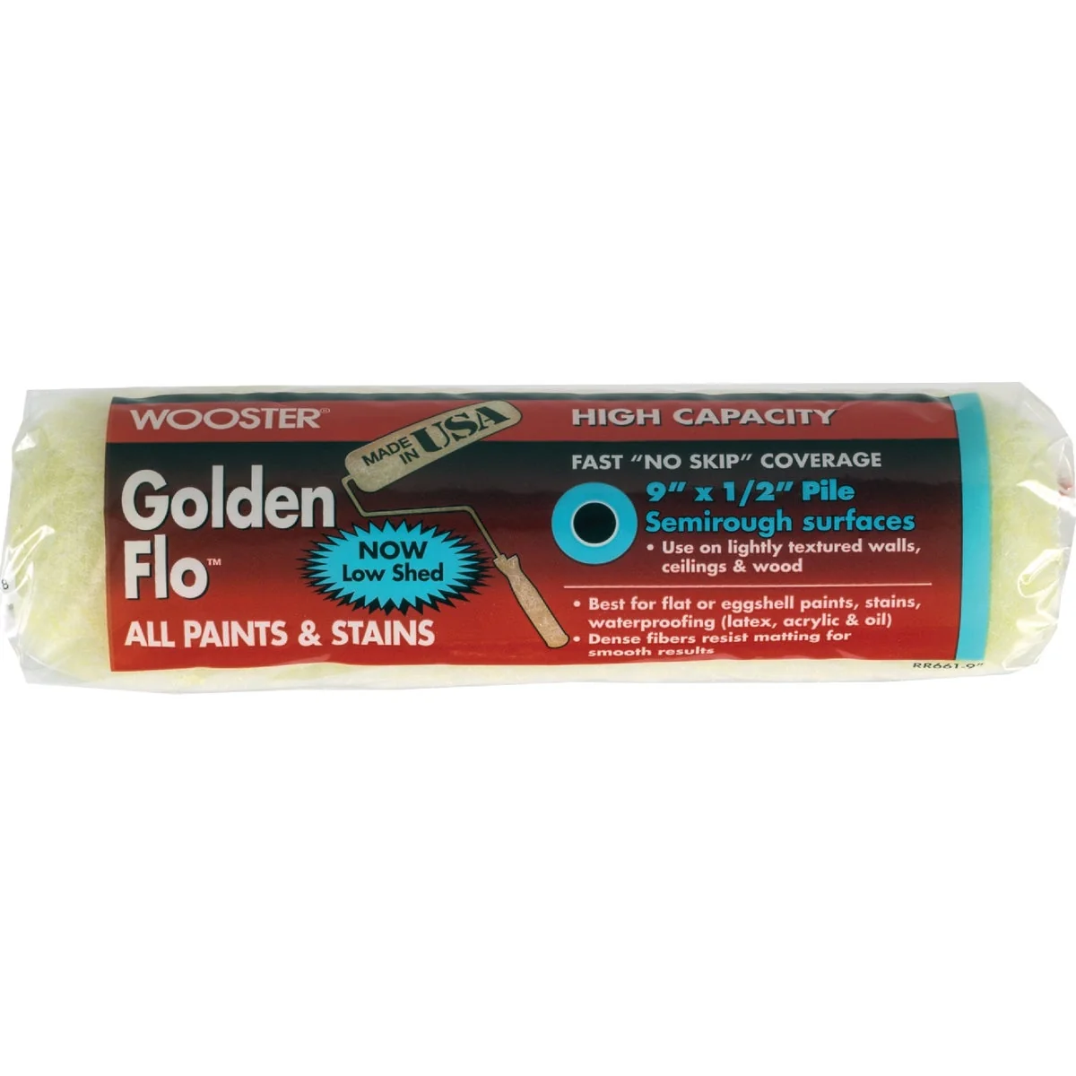 Eco-Friendly Wooster Golden Flo 9 In. x 1 2 In. Knit Fabric Roller Cover Luxury