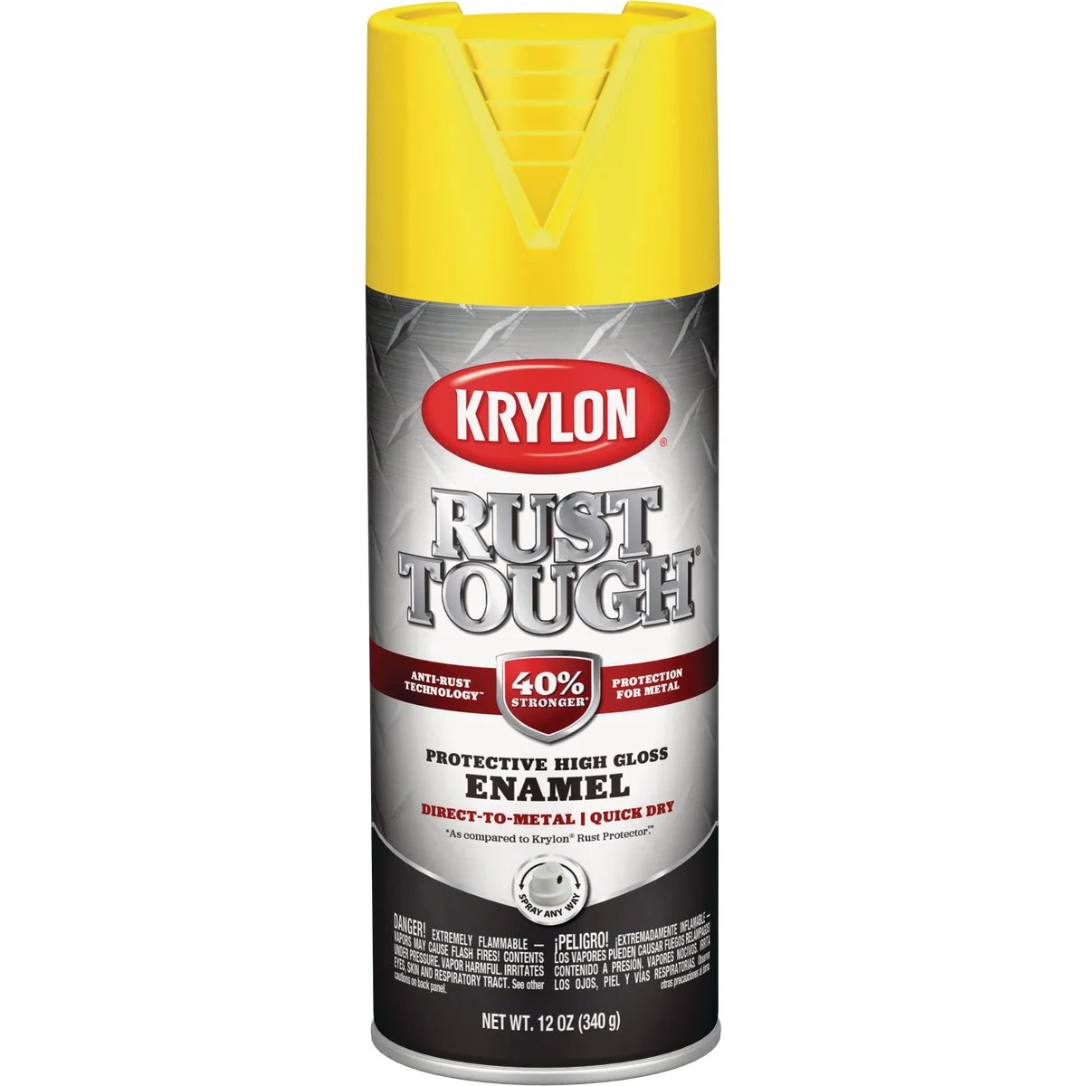 Easy-to-Use Krylon Rust Protector 12 Oz. Gloss Alkyd Enamel Spray Paint Yellow Next-Generation
