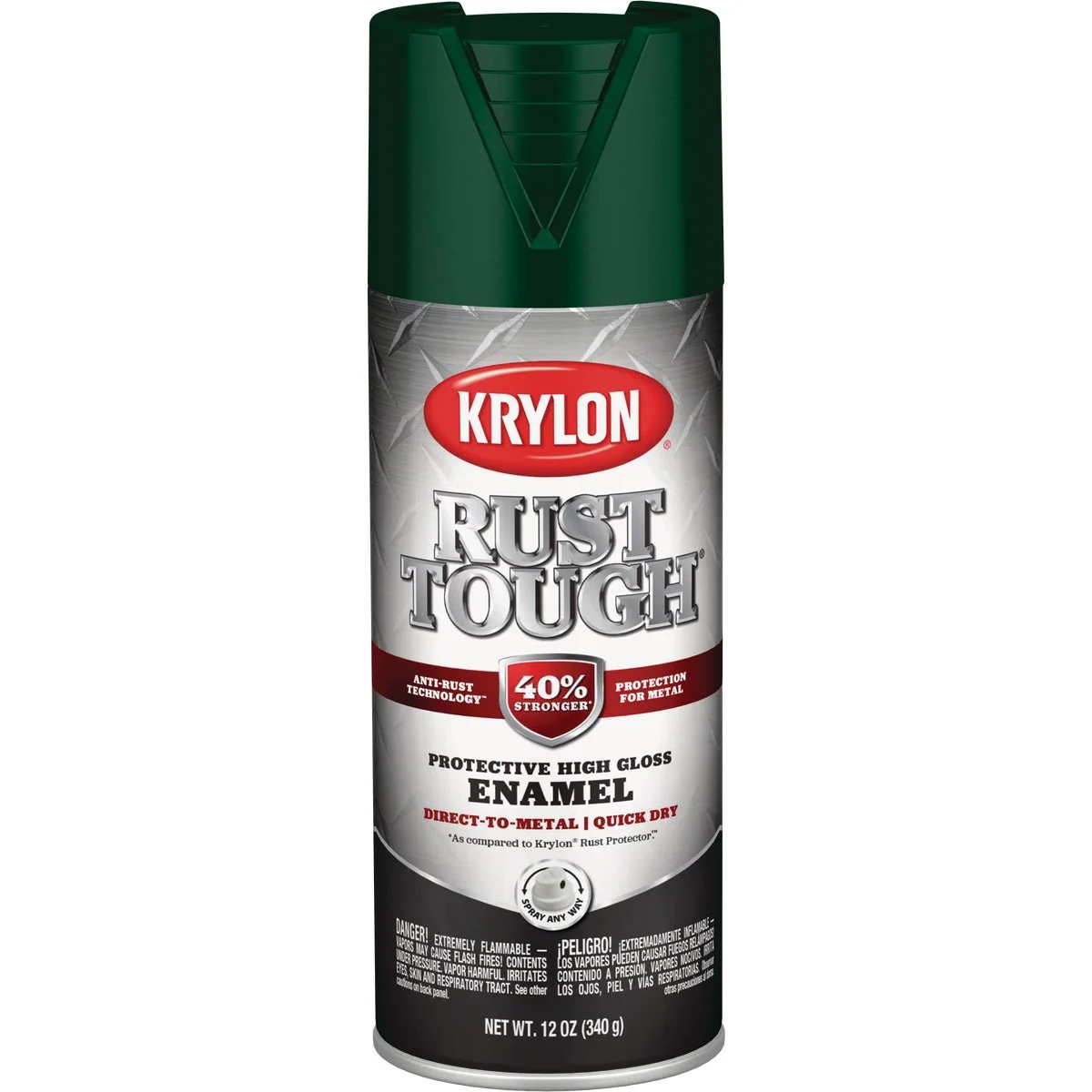 Pure Krylon Rust Protector 12 Oz. Gloss Alkyd Enamel Spray Paint Hunter Green Genuine