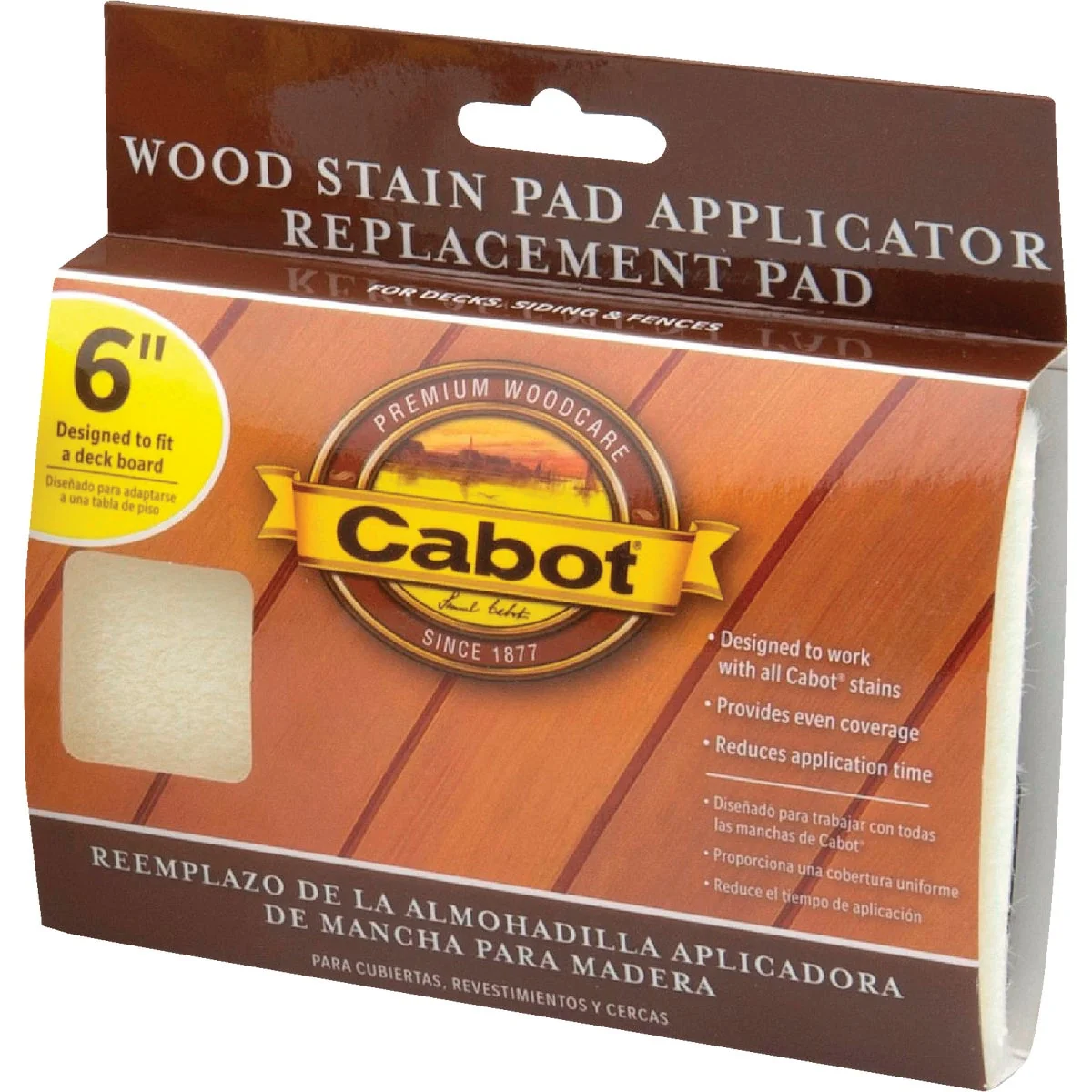 World-Class Cabot Synthetic Fabric 6 In. Stain Pad Applicator Expertly Made