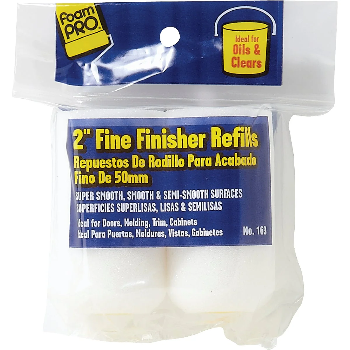 Authentic FoamPro Fine Finisher 2 In. Mini Foam Roller Cover 2-Pack Contemporary