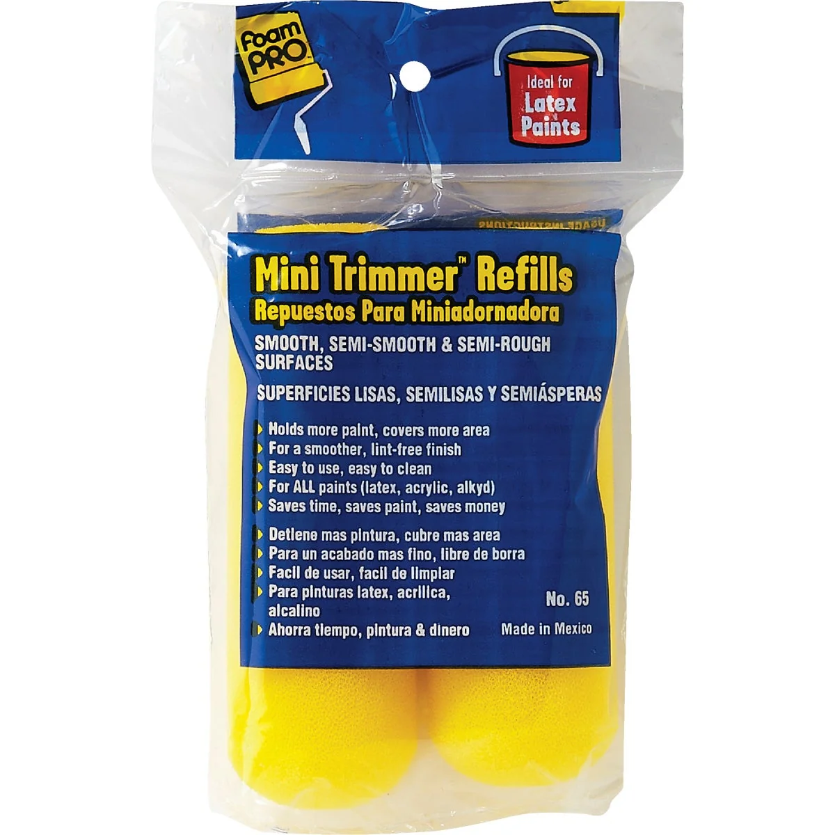 Recyclable FoamPro Mini Trimmer 4 In. Foam Roller Cover 2-Pack Elite