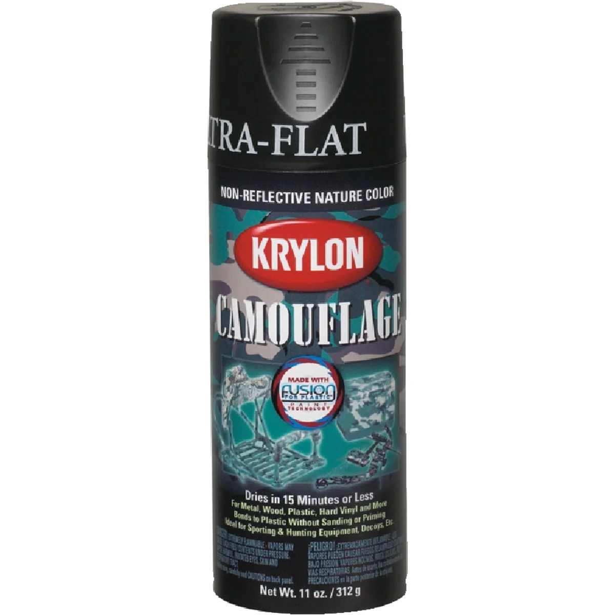 Optimized Krylon Camouflage 11 Oz. Ultra-Flat Spray Paint Black Original