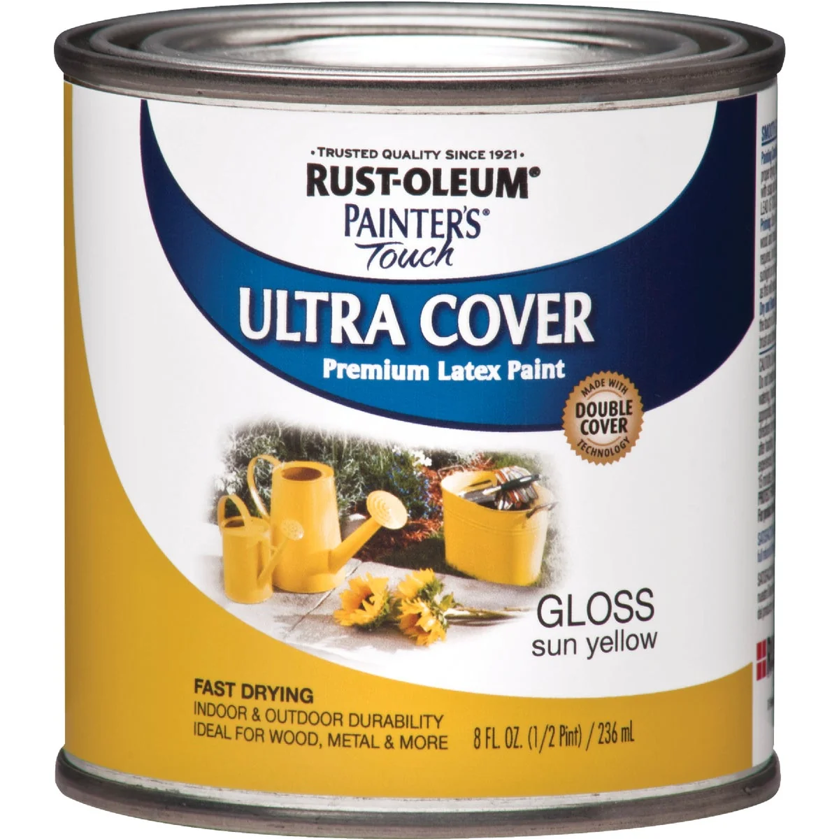 Sustainable Rust-Oleum Painter's Touch 2X Ultra Cover Premium Latex Paint Sun Yellow 1 2 Pt. Outstanding