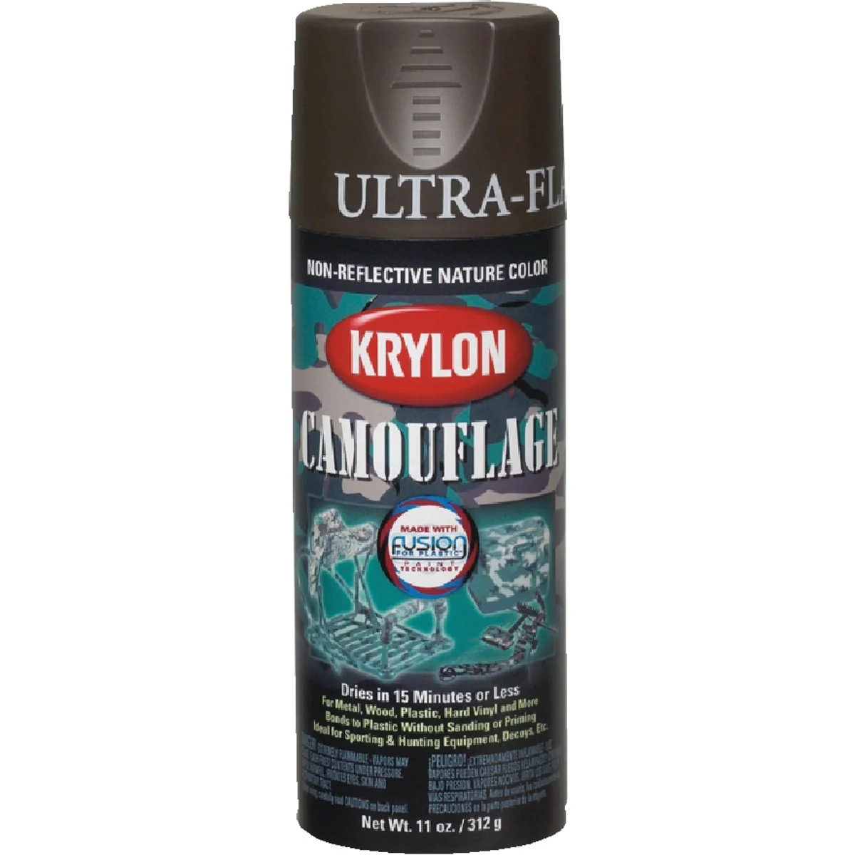 Trendy Krylon Camouflage 11 Oz. Ultra-Flat Spray Paint Brown Specialty