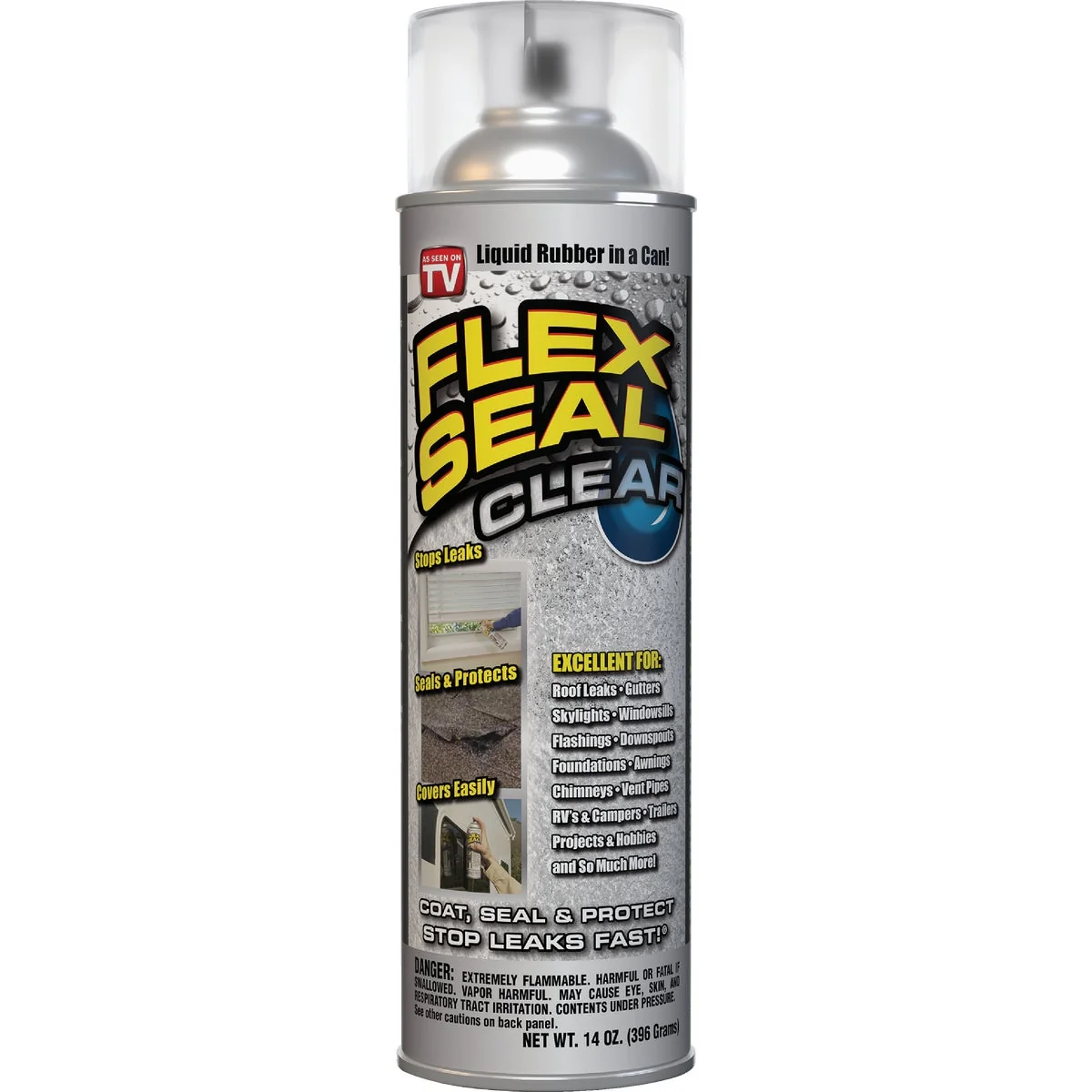 Fine Crafted FLEX SEAL 14 Oz. Spray Rubber Sealant Clear High-End