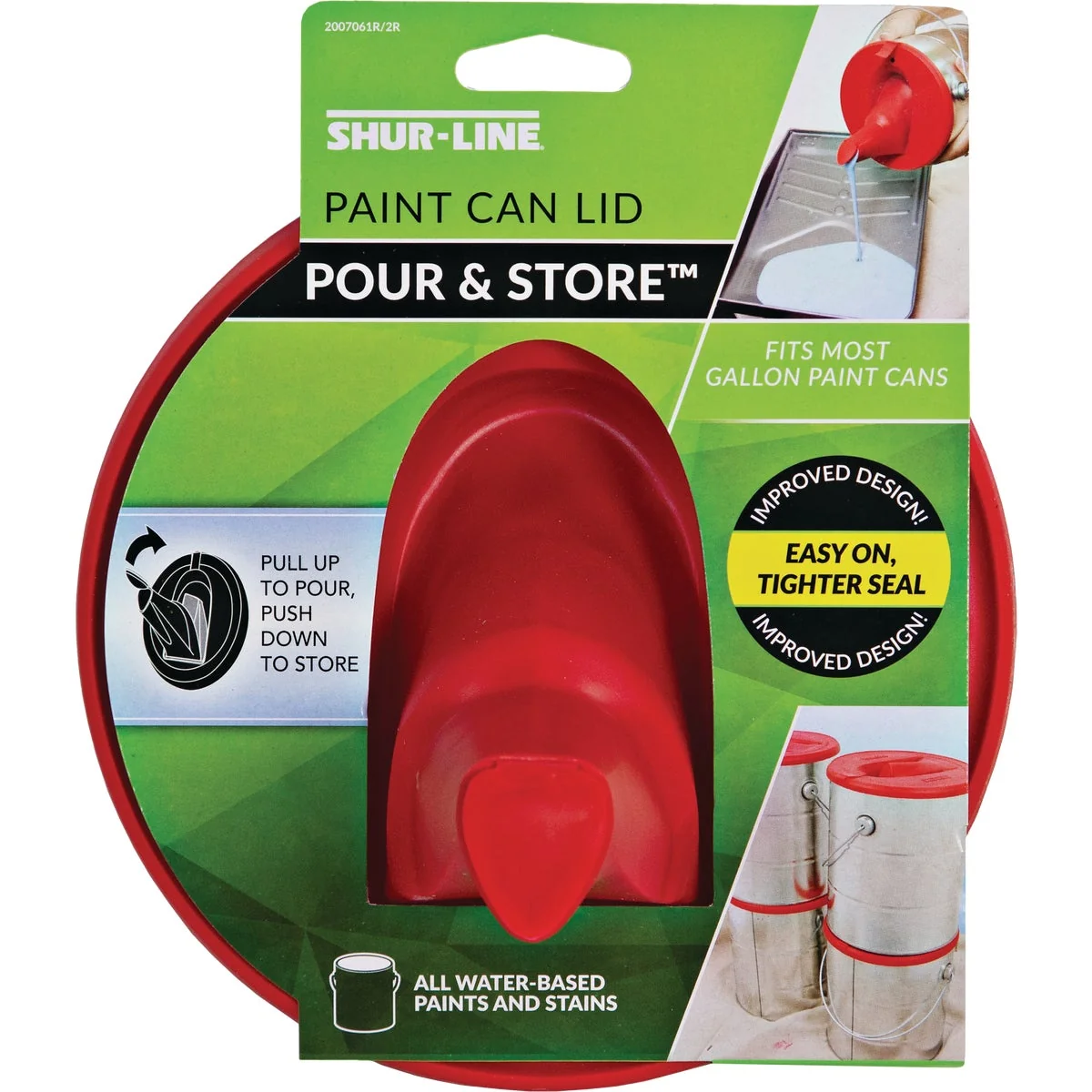Durable Shur-Line Pour Store 1 Gal. 6.75 In. Red Lid High-End